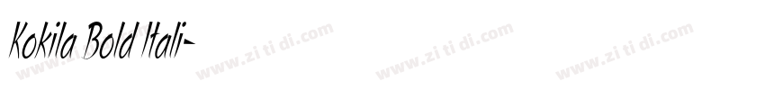 Kokila Bold Itali字体转换